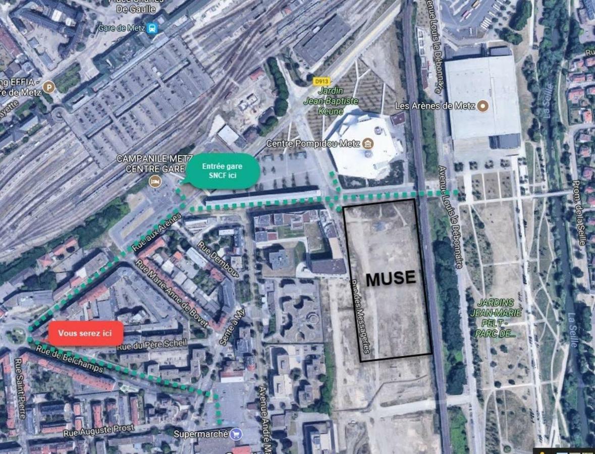 Studio Gare Metz Cote Cour Eksteriør bilde